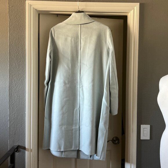 VINCE Classic Straight Wool-Blend Coat in Mint NWT 1X - Picture 4 of 6